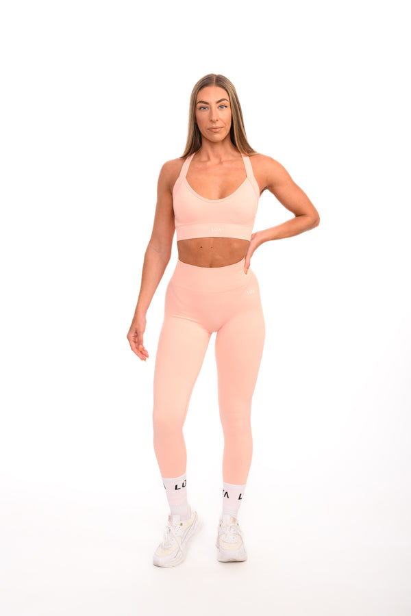 Dusk Seamless Cross Bra | Pink