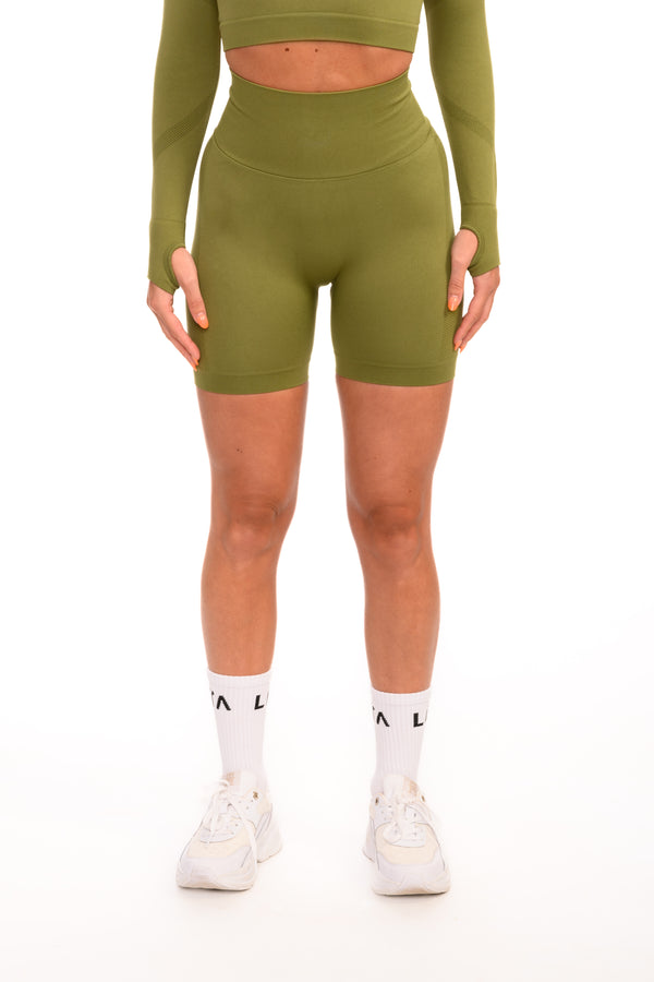 Core Seamless Sculpt Shorts | Army Green