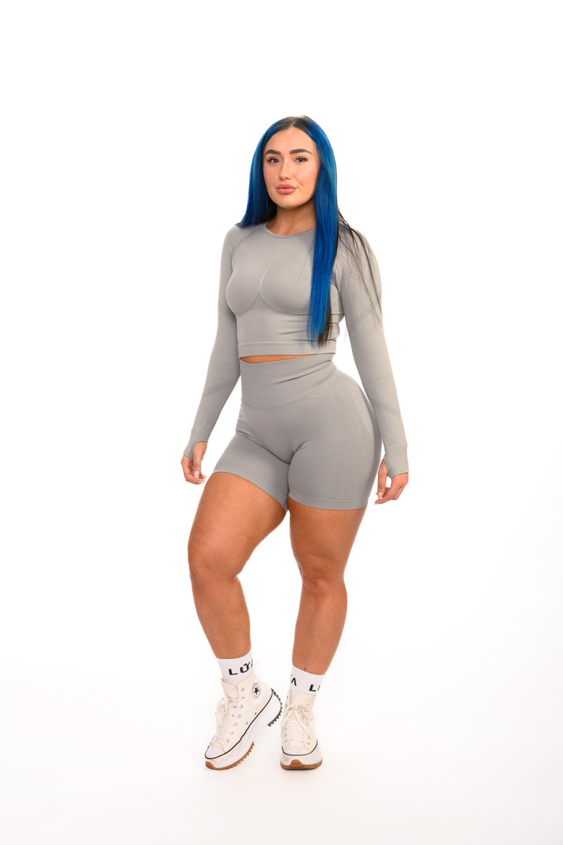 Core Seamless Sculpt Shorts | Light Grey