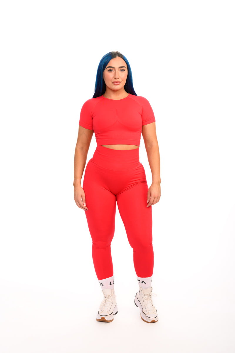 Core Seamless Sculpt Leggings | Red