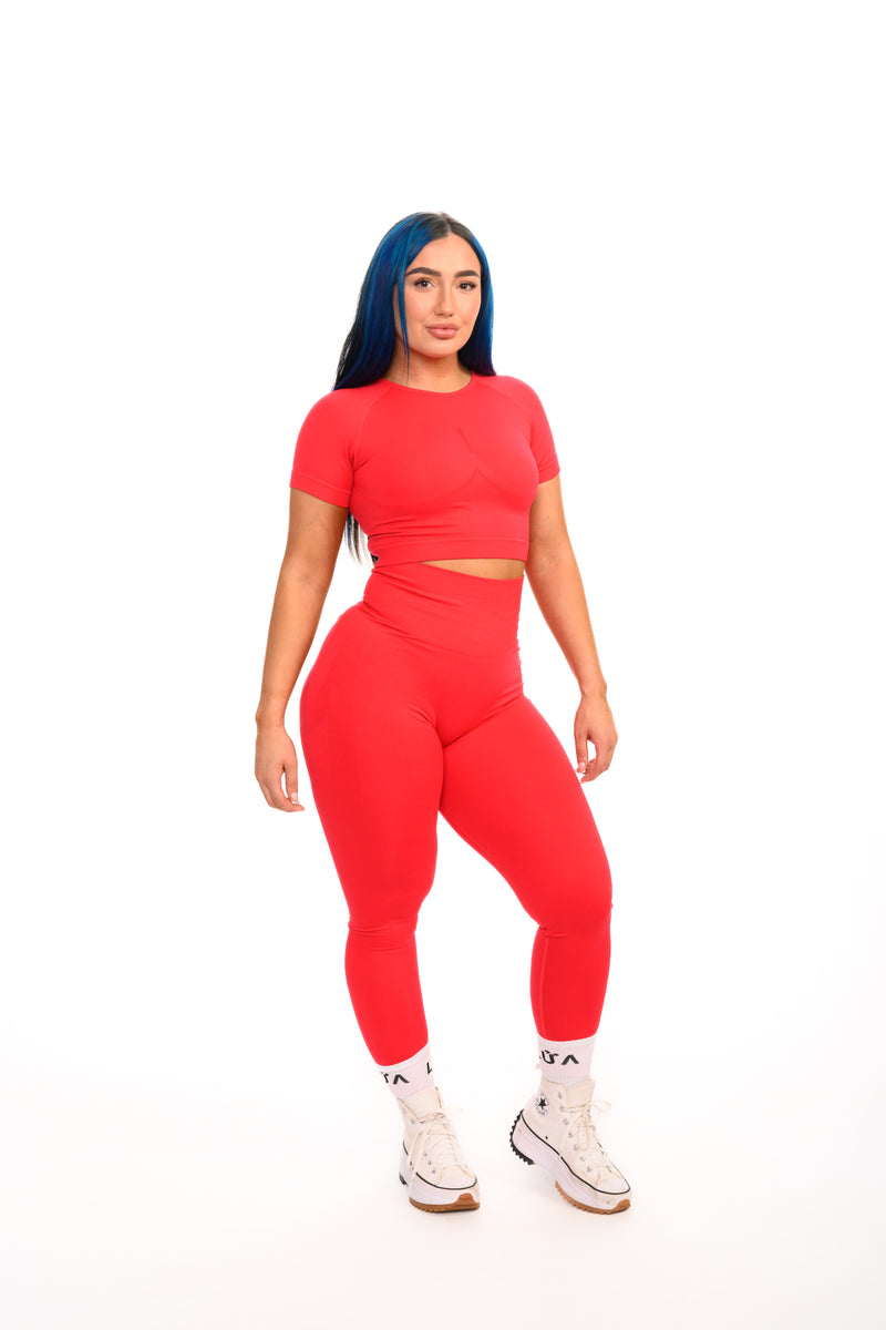 Core Seamless Sculpt Leggings | Red