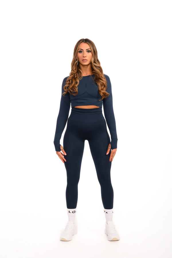 Core Seamless Sculpt Leggings | Black Blue