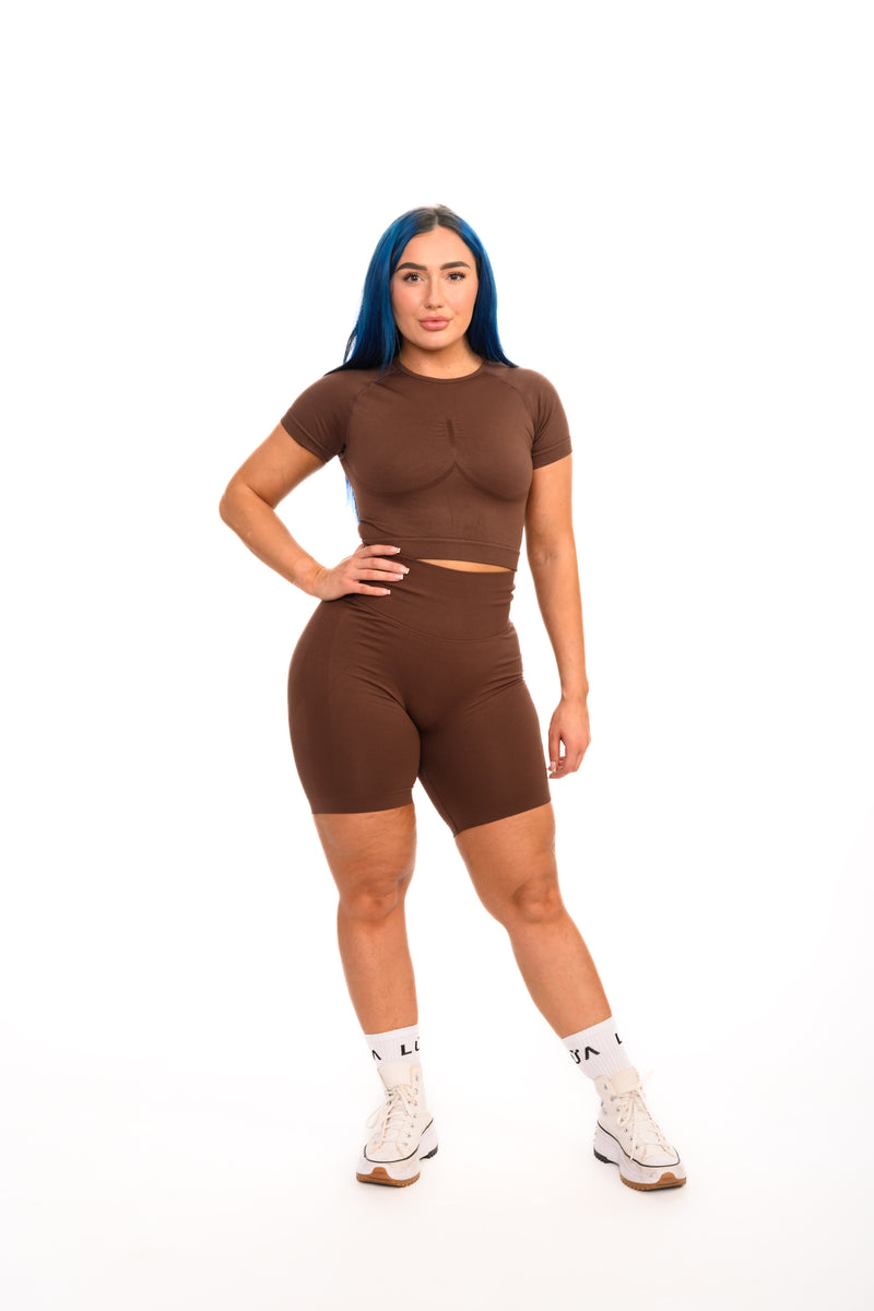 Core Seamless Sculpt Shorts | Brown