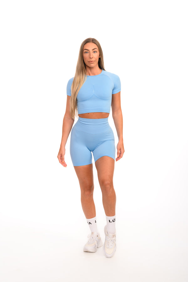 Core Seamless Sculpt Shorts |  Sky Blue