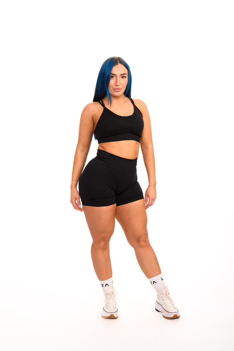 Pure Seamless Sculpt Shorts | Black