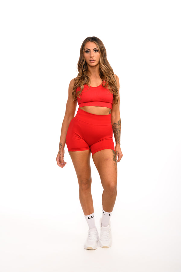 Pure Seamless Sculpt Shorts | Red