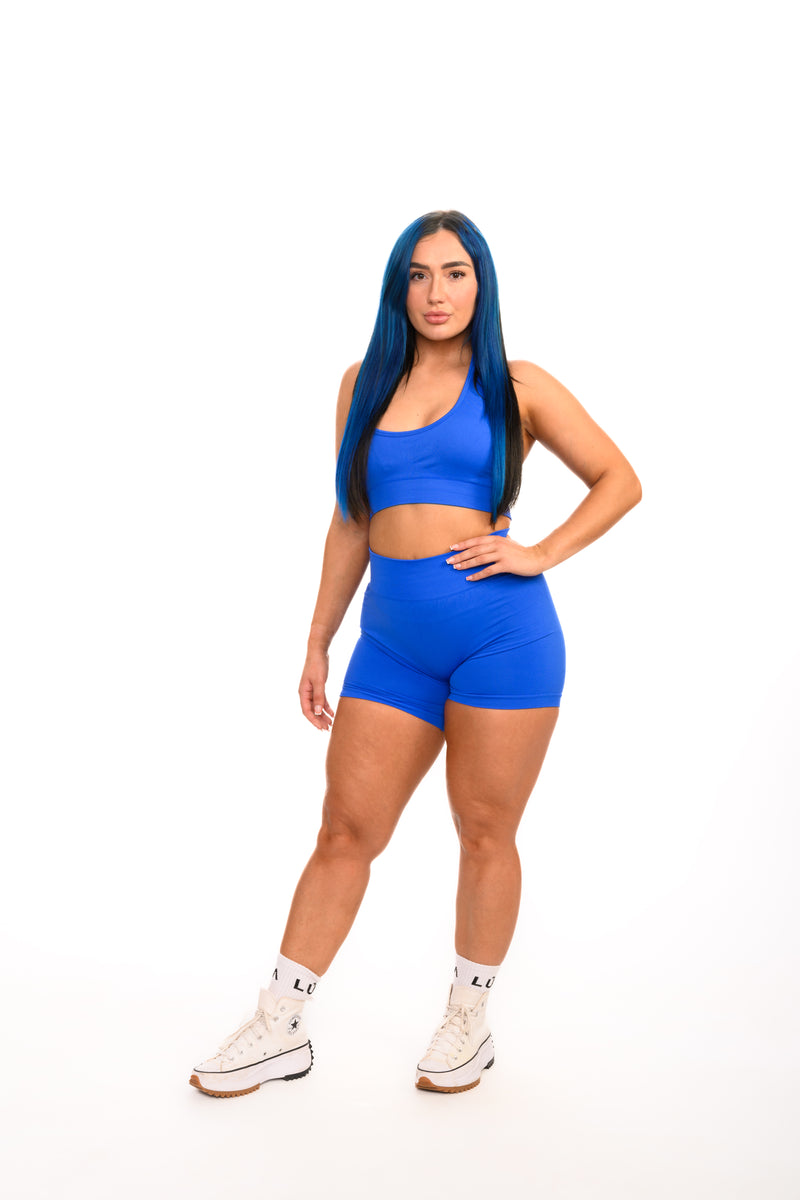 Pure Seamless Sculpt Shorts | Blue