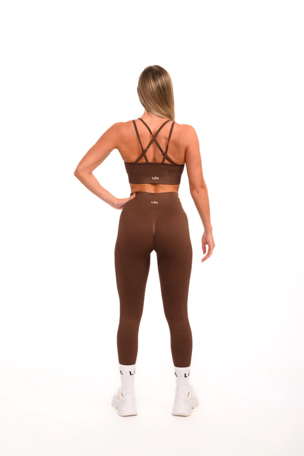 Pure Seamless Cross Bra | Brown